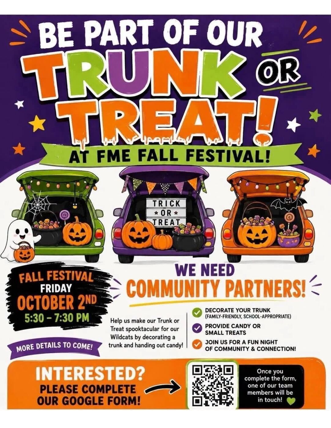 Frances Meeks Elementary School Trunk or Treat artwork