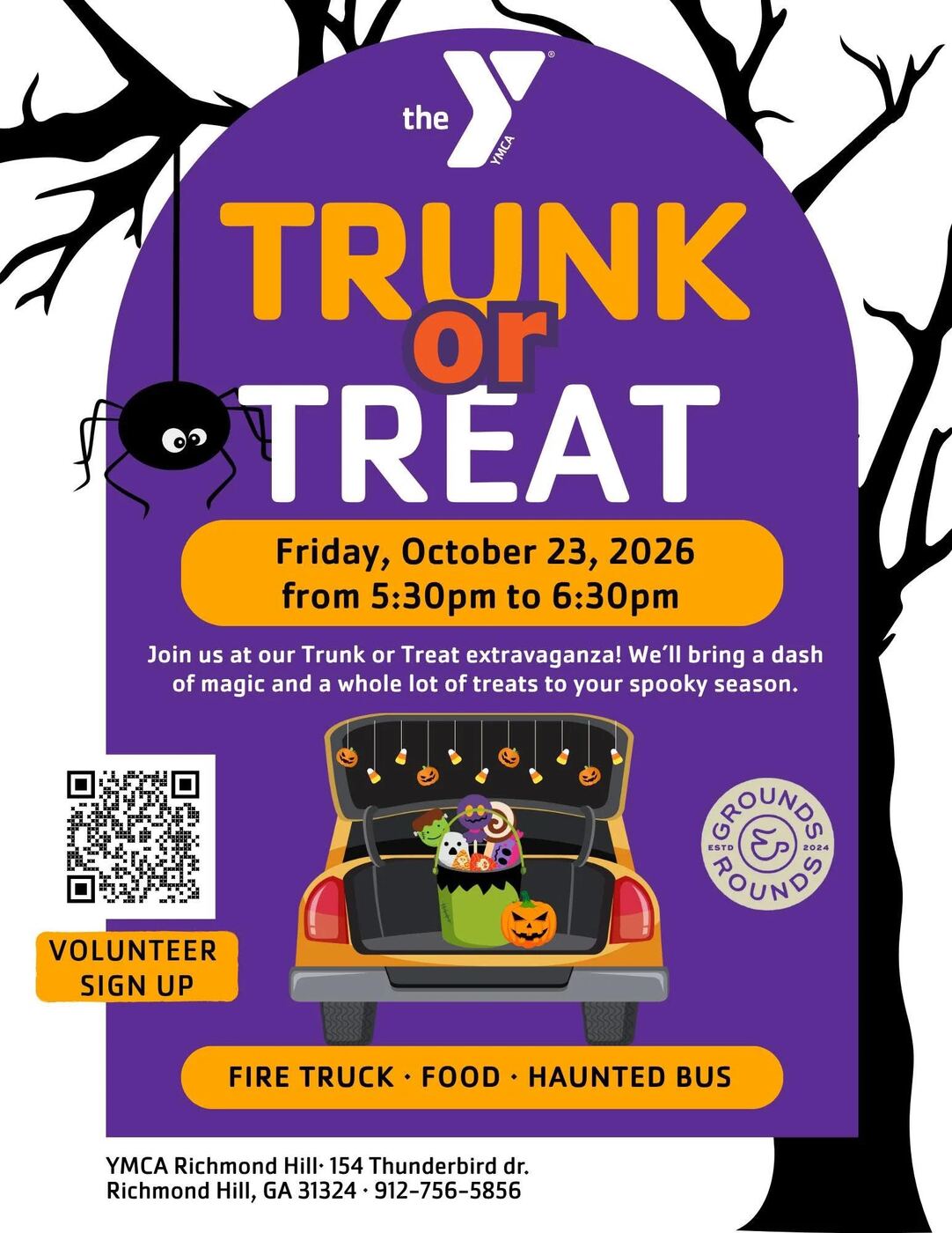 YMCA Trunk or Treat event flyer