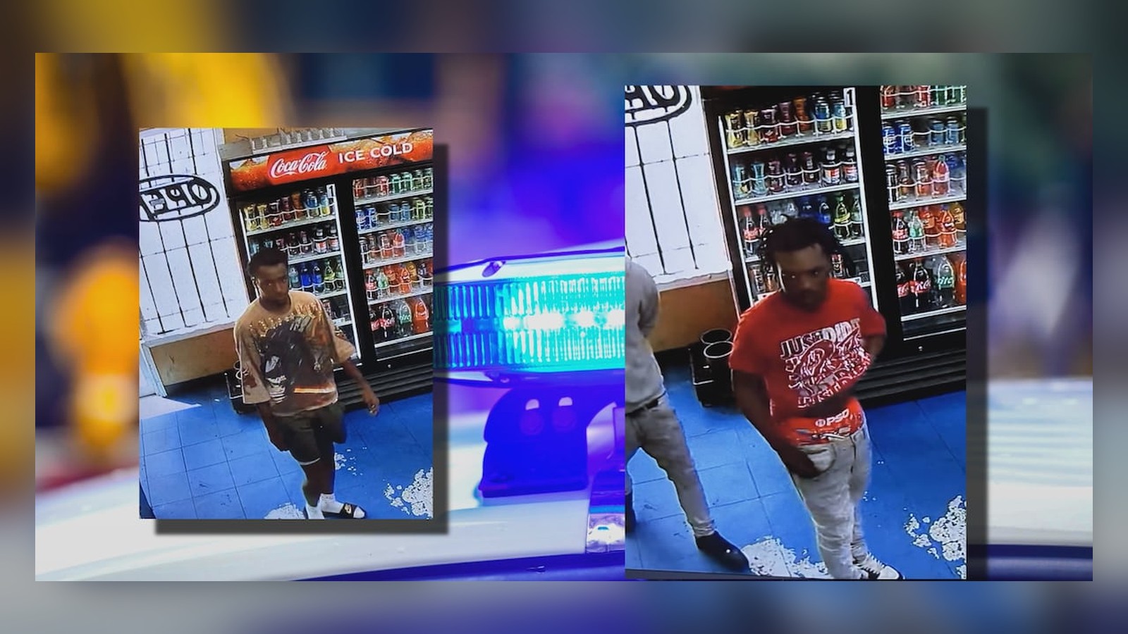 Surveillance images of two individuals sought by the Chatham County Sheriff’s Office in a theft investigation.